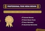 design a professional restaurant, cafe, bakery and food menu